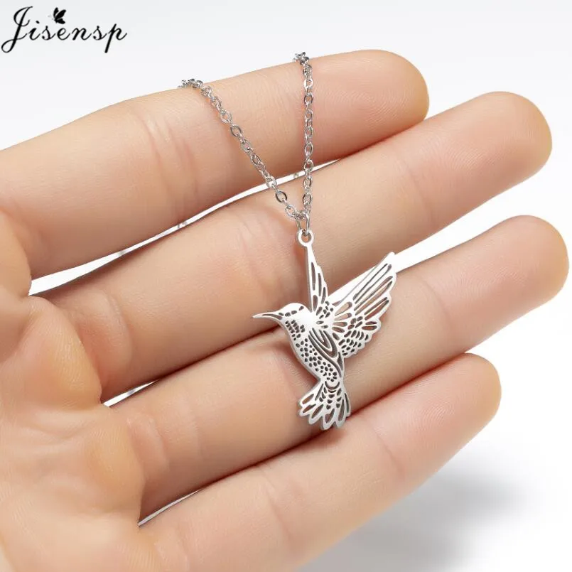 Stainless Steel Hummingbird Necklace