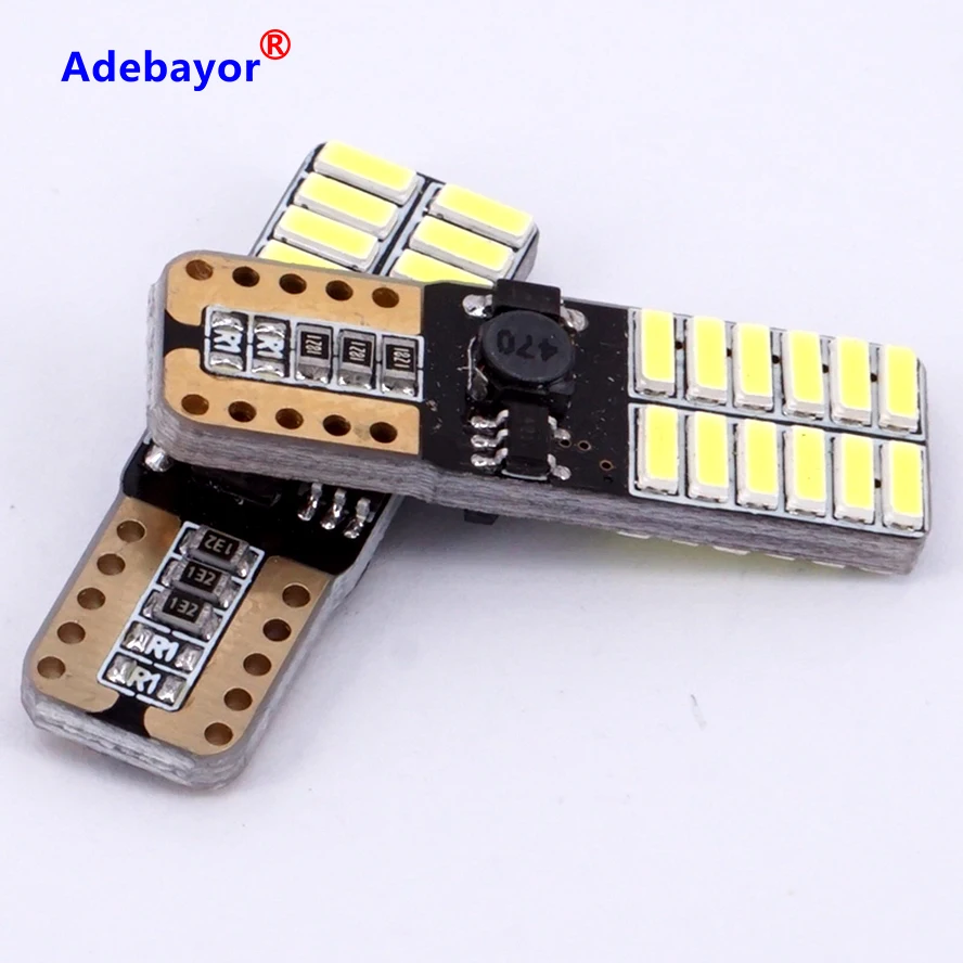 200pcs Canbus 24 Smd 4014 Led Car Auto Led T10 194 W5w Light Bulb