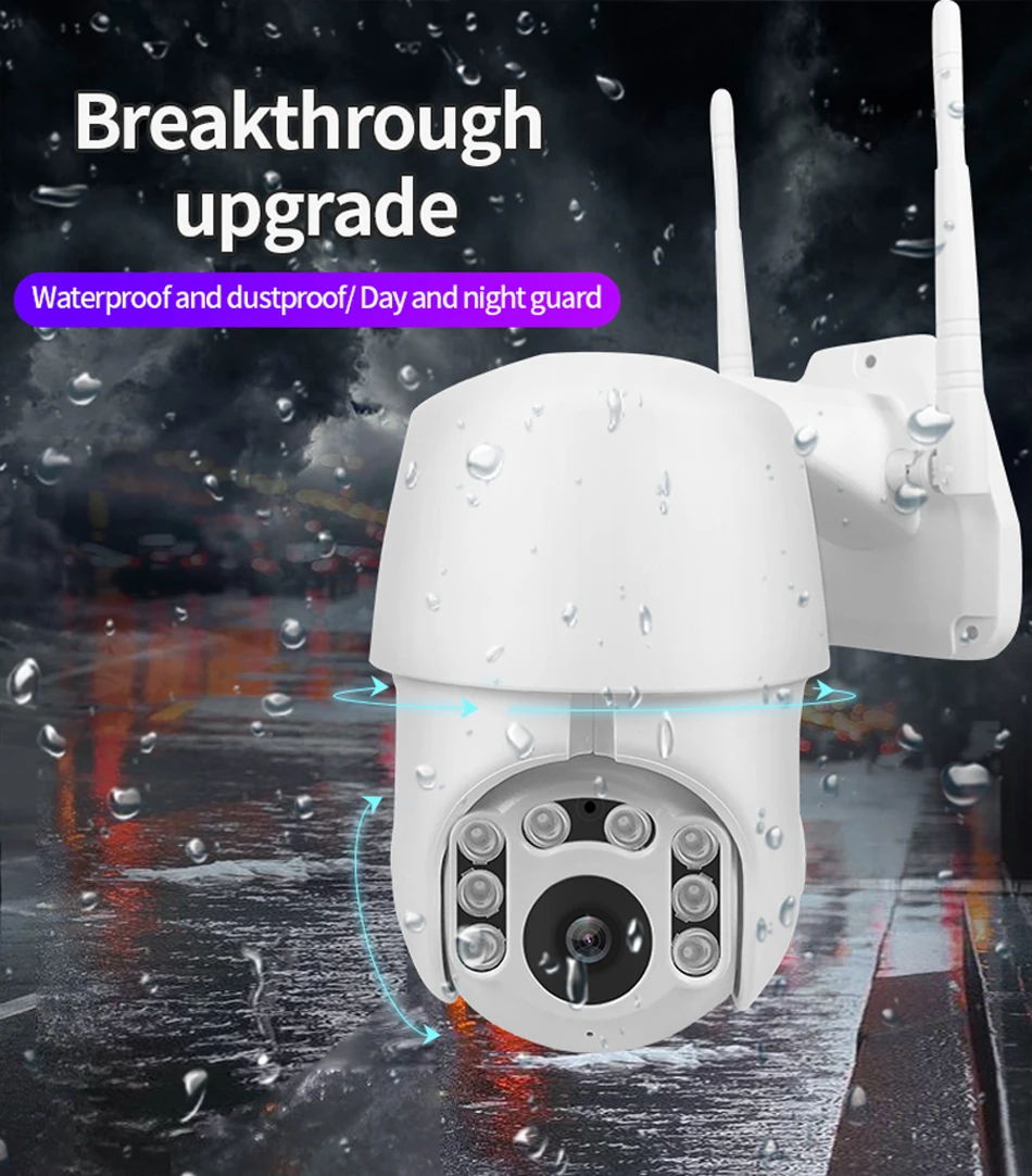 HD PTZ IP Camera onvif 1080P security wifi camera Outdoor 128G Speed Dome Wireless Security Cam Pan Tilt 360Eyes Street cameras