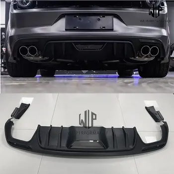 

High quaity PP / Carbon fiber Car body kit rear bumper lip diffuser for Ford Mustang 15-17