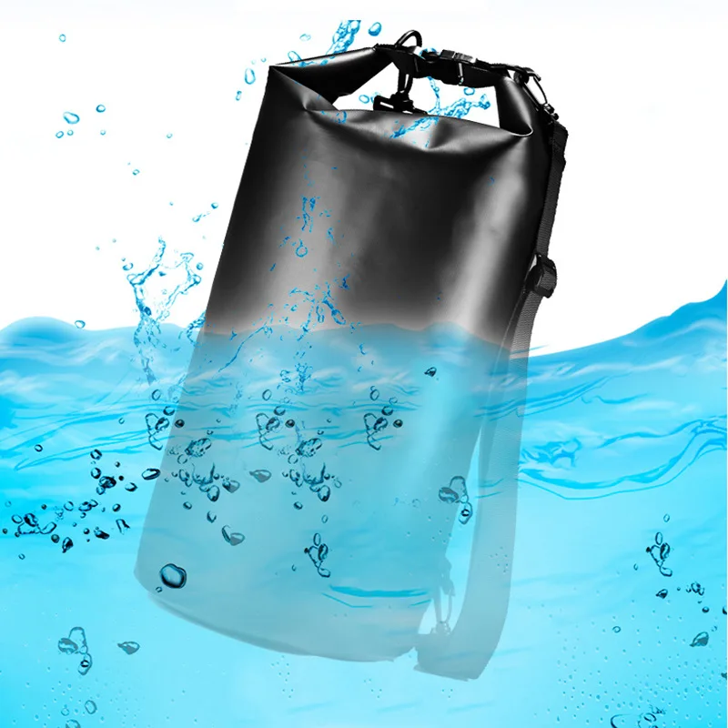 

Outdoor Beach Swimming Waterproof Bucket Bag PVC Coated Mesh Fabric Waterproof Bag Single Shoulder Drifting Bag Dry Bag Customiz