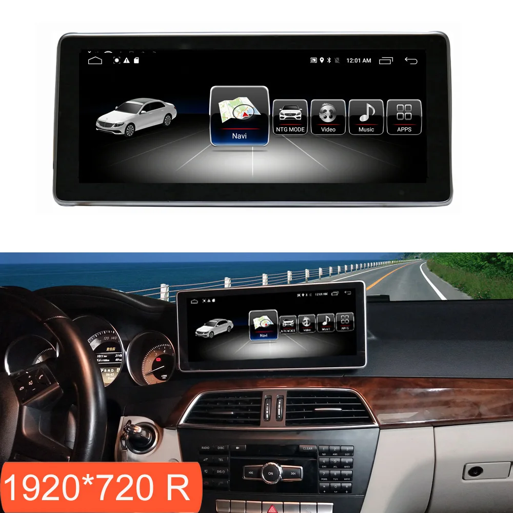 4 + 64G Android мультимедийный сенсорный экран для Mercedes Benz C Class W204 2011-2014 Автомобильный