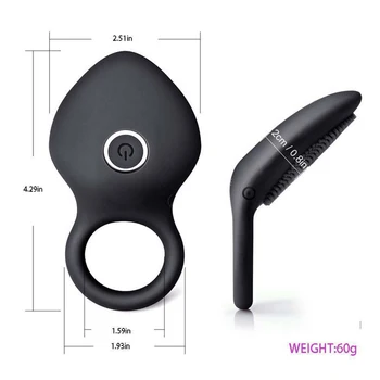 Vibrating Penis Ring Men Cockring Clitoris Stimulate Vibrator Delayed Premature Ejaculation Rings Adult Sex Toys for Couples 6