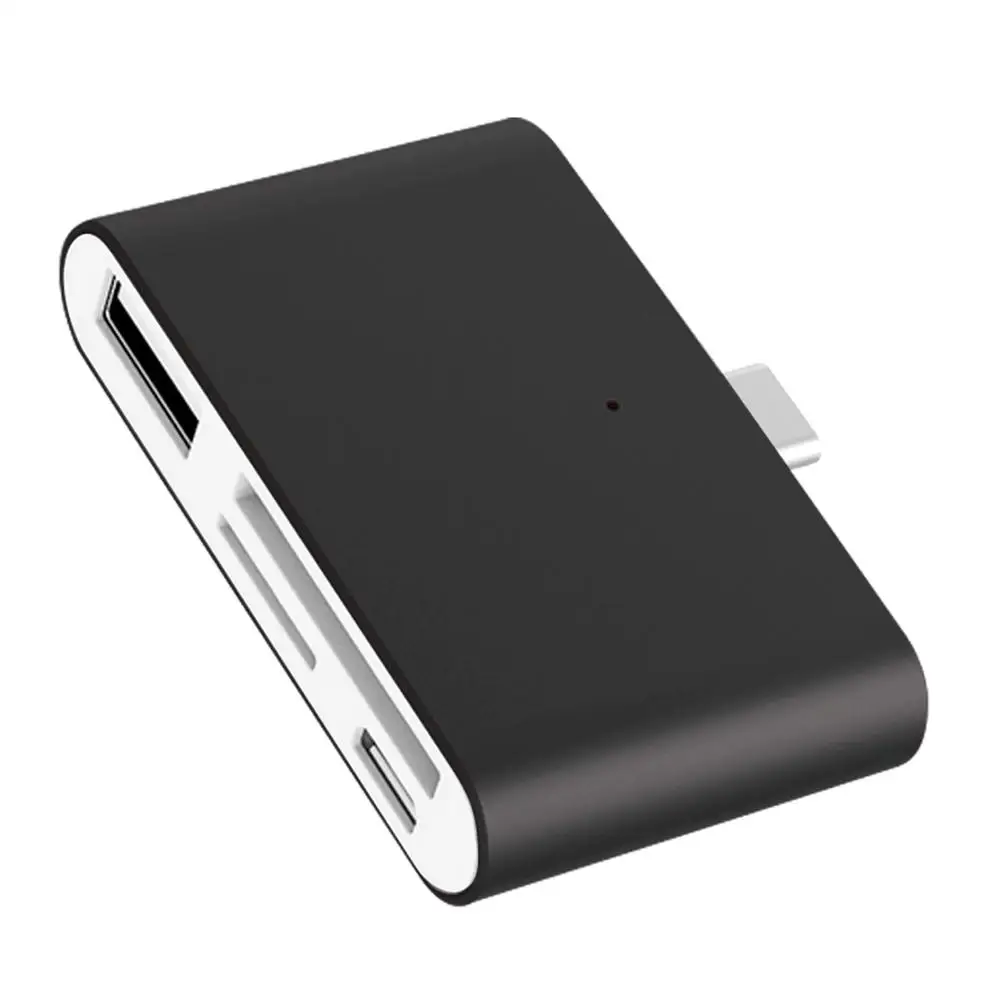 Black VONETS Многофункциональный тип-c концентратор OTG USB кард-ридер адаптер для CF SD TF карты для MacBook Air samsung Galaxy Note 8 huawei - Цвет: Black