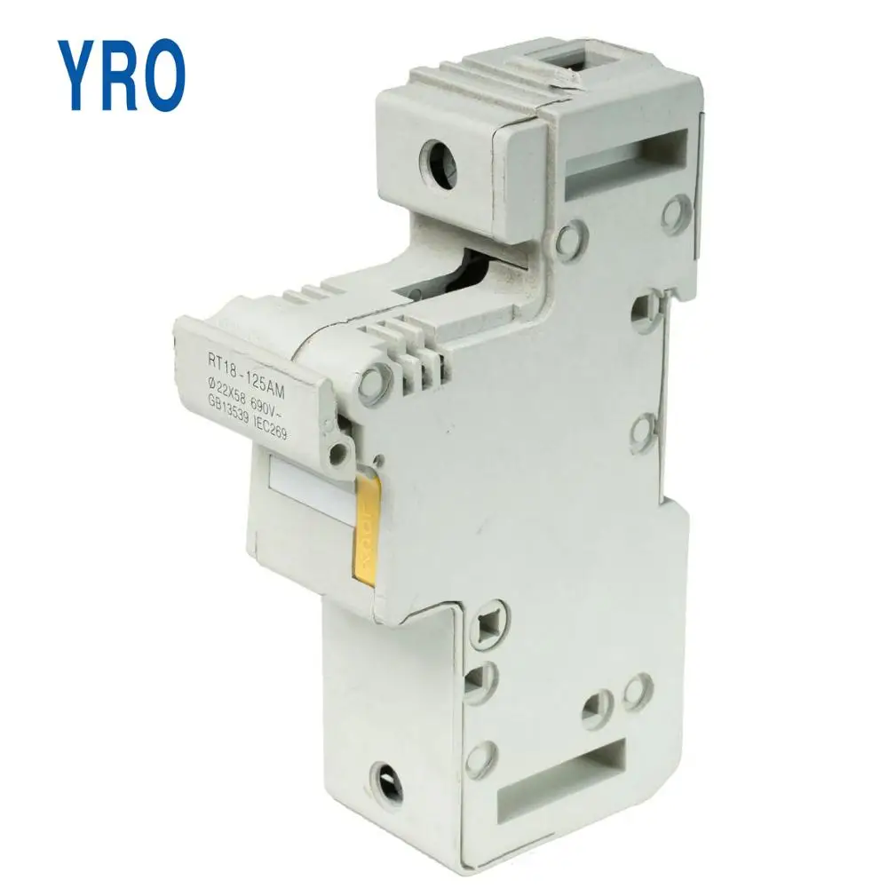 

1PC RT18-125 1P 22*58mm PBT Copper Fuse Holder 500V 125A