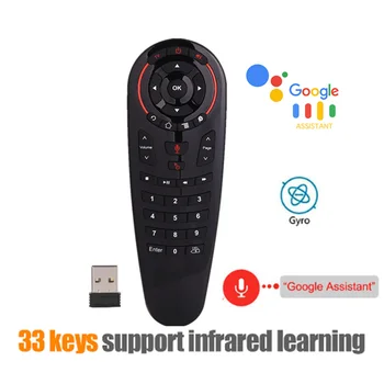 

G30S Voice Air Mouse universal Remote control 33 keys IR learning Gyro Sensing Wireless Smart remote for android tv box X96 mini