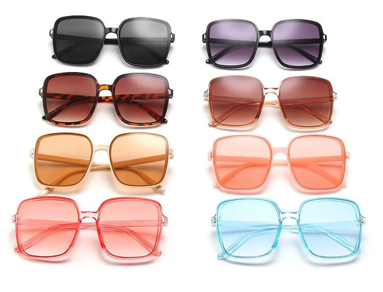 square sunglasses women New Square Sunglasses Women Vintage Blue Pink Clear Lens Sun Glasses Female Fashoin Rivet Retro Brand Mirror Eyeglasses best sunglasses for big nose