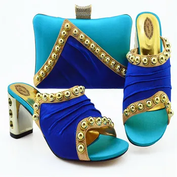 

2019 New Italian Classics Ladies Shoes And Bags Set Summer Style High Heels Shoes And Bag Set For Evening Party Factory Pirce