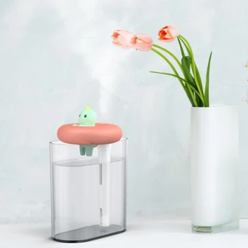 

Home Appliances USB Humidifier Swimming Ring Cute Pet Ultrasonic Cool Mist Aroma Air Oil Diffuser Romantic Color LED Lamp