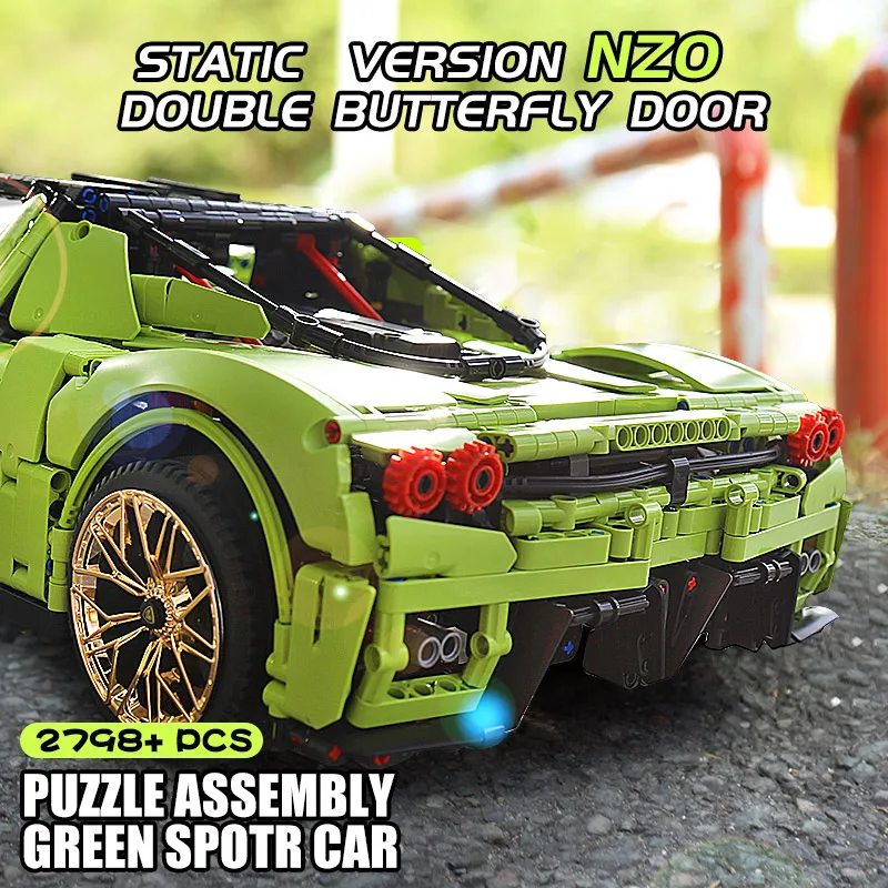 Yeshin 1:8 Technic модель автомобиля совместима с MOC 46921 Ferraried Enzo 42115 строительные блоки