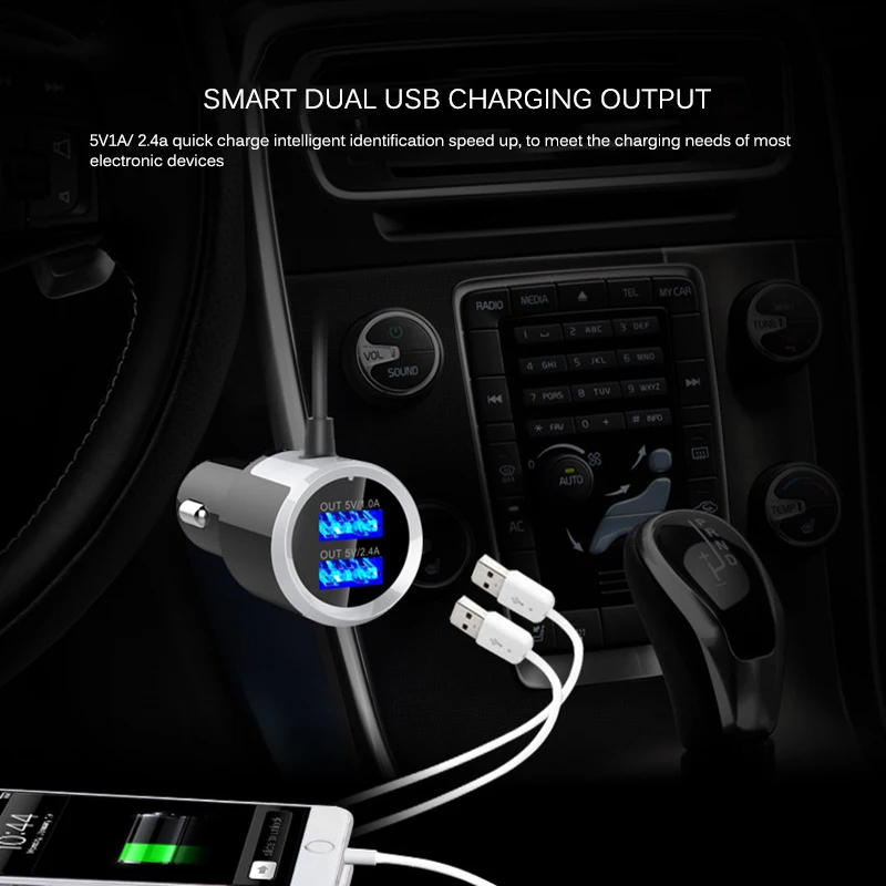 Fm-передатчик Bluetooth автомобильный беспроводной радио адаптер AUX MP3 плеер fm-модулятор с громкой связью двойной USB быстрое зарядное устройство
