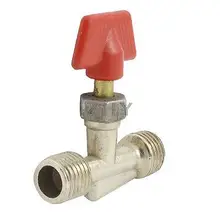 Серебристый металлический Т-образный 1/" PT Мужской резьбовой газовый клапан