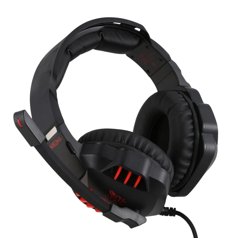 ONIKUMA K17 PS4 динамическая игровая гарнитура шлем Проводные ПК стерео наушники с шумоподавлением с микрофоном светодиодный Аудио Патч