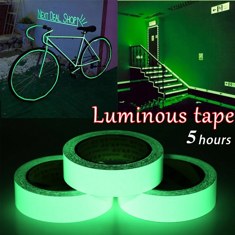 

3M/5M Green Luminous Tape Glow In The Dark Self-adhesive Striking Warning Security Tape