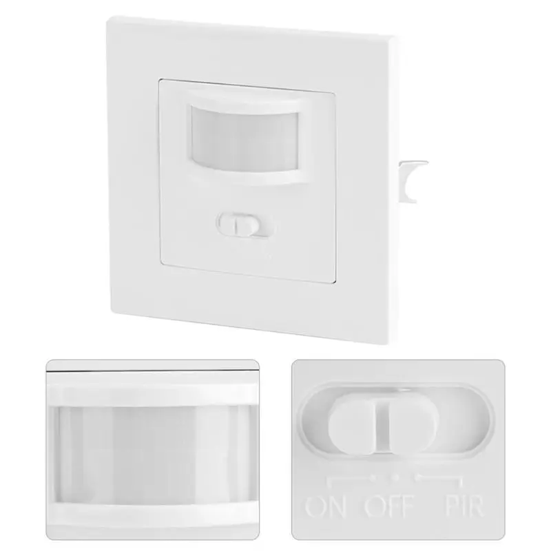 

Infrared PIR Motion Sensor Switch PVC Recessed Wall Lamp Bulb Switch On/Off and PIR Switch Light Bulb Switch Assortment Whosale