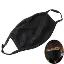 1 шт., хлопковая маска, простая маска, унисекс, черная, велосипедная, Анти-пыль, дышащая, Ушная петля, маска для лица, Пылезащитная, рот-муфта, зима