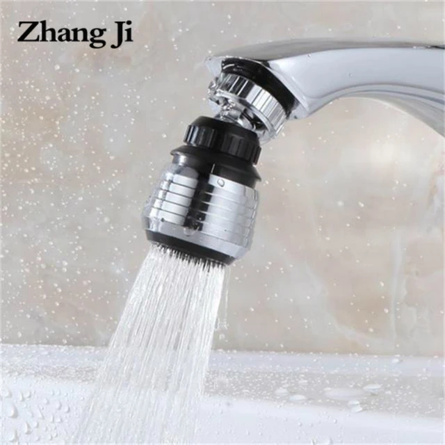 ZhangJi 360 Rotating Water Saving Tap Connector Dual Mode Kitchen Faucet Aerator Diffuser Bubbler Filter Shower Head Nozzle 3