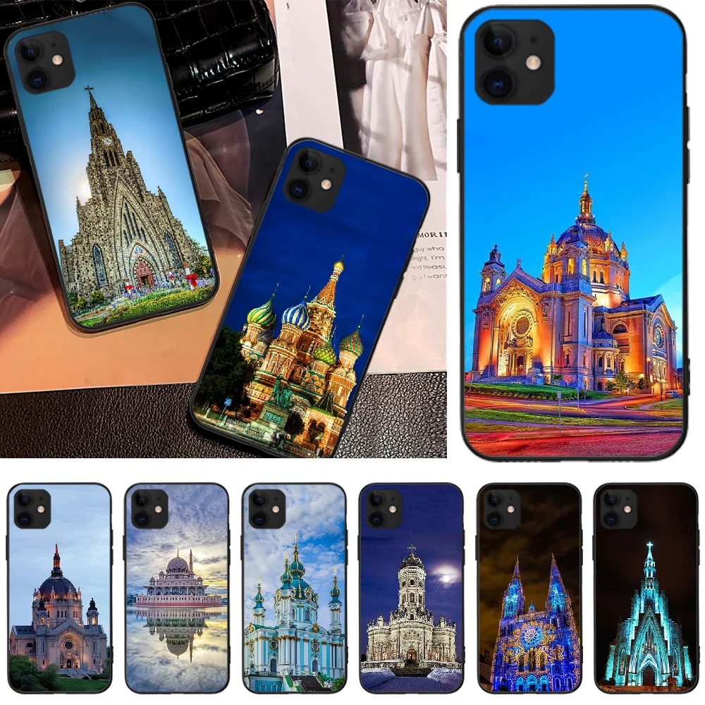BaweiTE St. Paul's Church DIY Painted Bling Phone Case For iPhone 5C 6 6S 7 8 plus X XS XR MAX 11 pro Pro Max | Мобильные