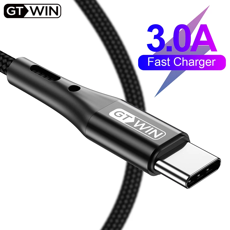 

GTWIN USB Type C Cable 3m for Samsung s10 Plus USB C 3a Fast Charge Data Cable for Xiaomi redmi k30 pro Type-C Charging Cord