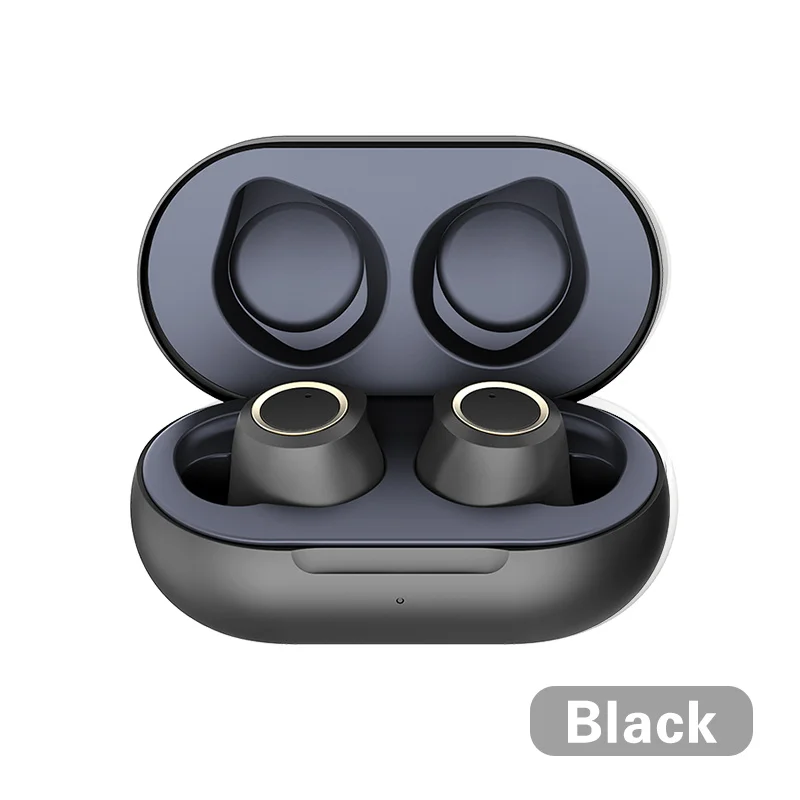 Наушники TWS Twins Bluetooth 5,0, беспроводные наушники с двойным микрофоном для iPhone X, новинка - Цвет: Черный