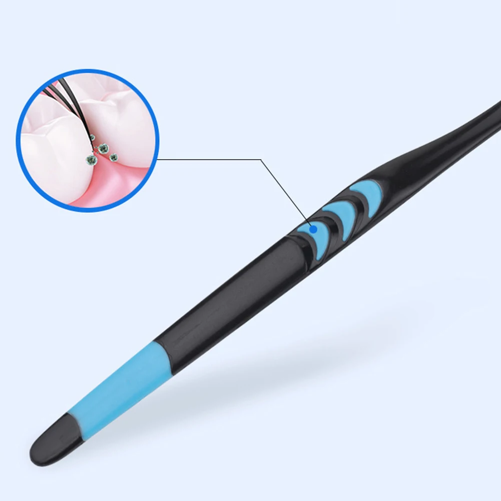 10pcs Home Bamboo Charcoal Soft Hair Cleaning Healthy Teeth Family Unisex Slim Nonslip Handle Toothbrush Set Adult Random Color