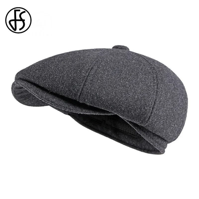 FS осенне зимние трендовые утепленные береты для людей среднего возраста