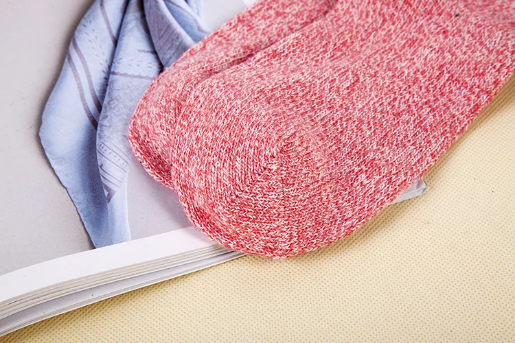 Autumn Winter Female Rabbit Wool Socks Thickened Warm Lovely Flat Solid Color Women Socks