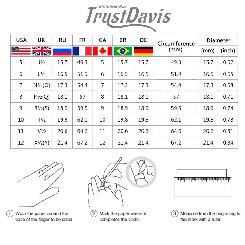 Trustdavis本物の 925 スターリングシルバーシンプルな花の指リングサイズ 5 6 7 女性の結婚式ファインジュエリー用s925 ジュエリーda1755 指輪 Aliexpress