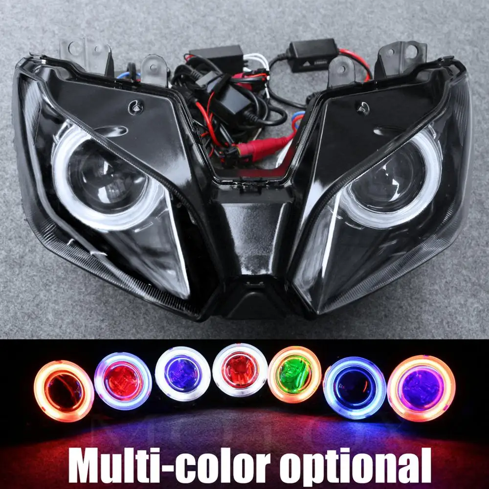 Ангел глаз HID проектор мотоцикла фара в сборе для Kawasaki Ninja 300 250 2013-2018 Ninja250 Ninja300 EX300