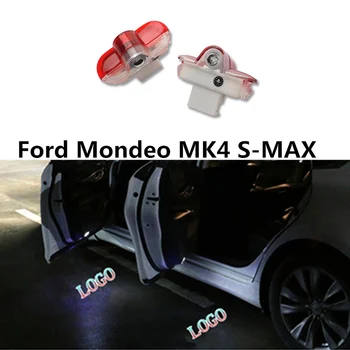 

2x LED Car Door Light Courtesy Logo Laser Projector Ghost Shadow Lamp For Ford Mondeo S-MAX MK1 MA6 2 MK4 BA7 Galaxy