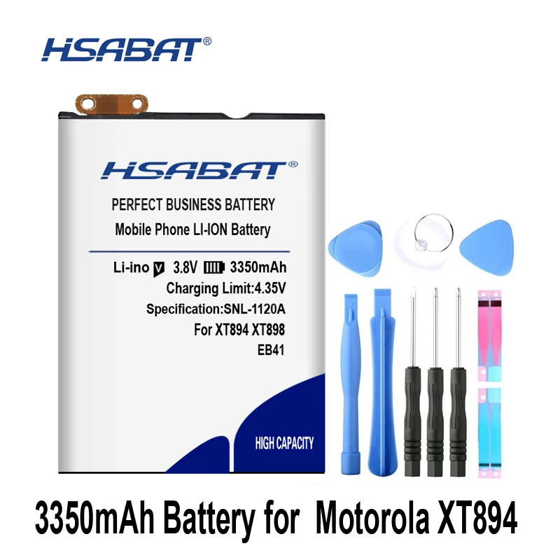 HSABAT 3350 мА/ч, EB41 Аккумулятор для Motorola Droid 4 P893 PXT894 P894 P89 XT898 HOTON Q LTE SNN5905 XT897
