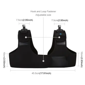 

Dual/Single Shoulder Strap Adjustable Chest Belt Mount For GoPro HERO8 For DJI OSMO Action Xiaoyi Camera