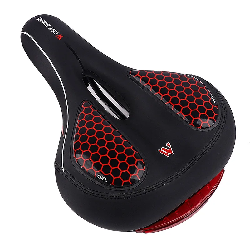 

Bicycle Taillights Seat Cushion Big Fat Head Sitting Anshan to Car Seat Pad Saddle Hallow Seat Silica Gel Thick Soft Comfortable