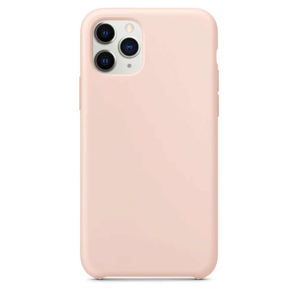 Силиконовый чехол для телефона iPhone 11 Pro X Xs Max XR Чехол с логотипом для iPhone 7 8 6 6s Plus Logo Официальная задняя крышка Apple for iPhone 11Pro X s Max XSMax 6 s Plus 7Plus 8Plus 6Plus 6sPlus - Цвет: Pink Sand