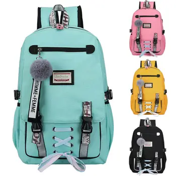 

Women School Bags for Girl USB Charge Travel Laptop Backpack Fashion Casual Large Capacity Multifunction Waterproof Backpack