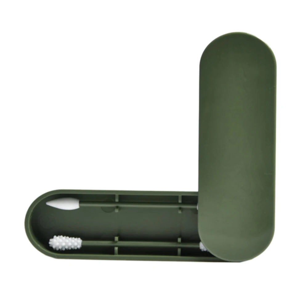 Green 2 шт многоразовые ватные тампоны, хлопковые очищающие Косметические палочки, хлопковые полотенца для новорожденных, слюны, полотенце для кормления, J71 - Цвет: Green