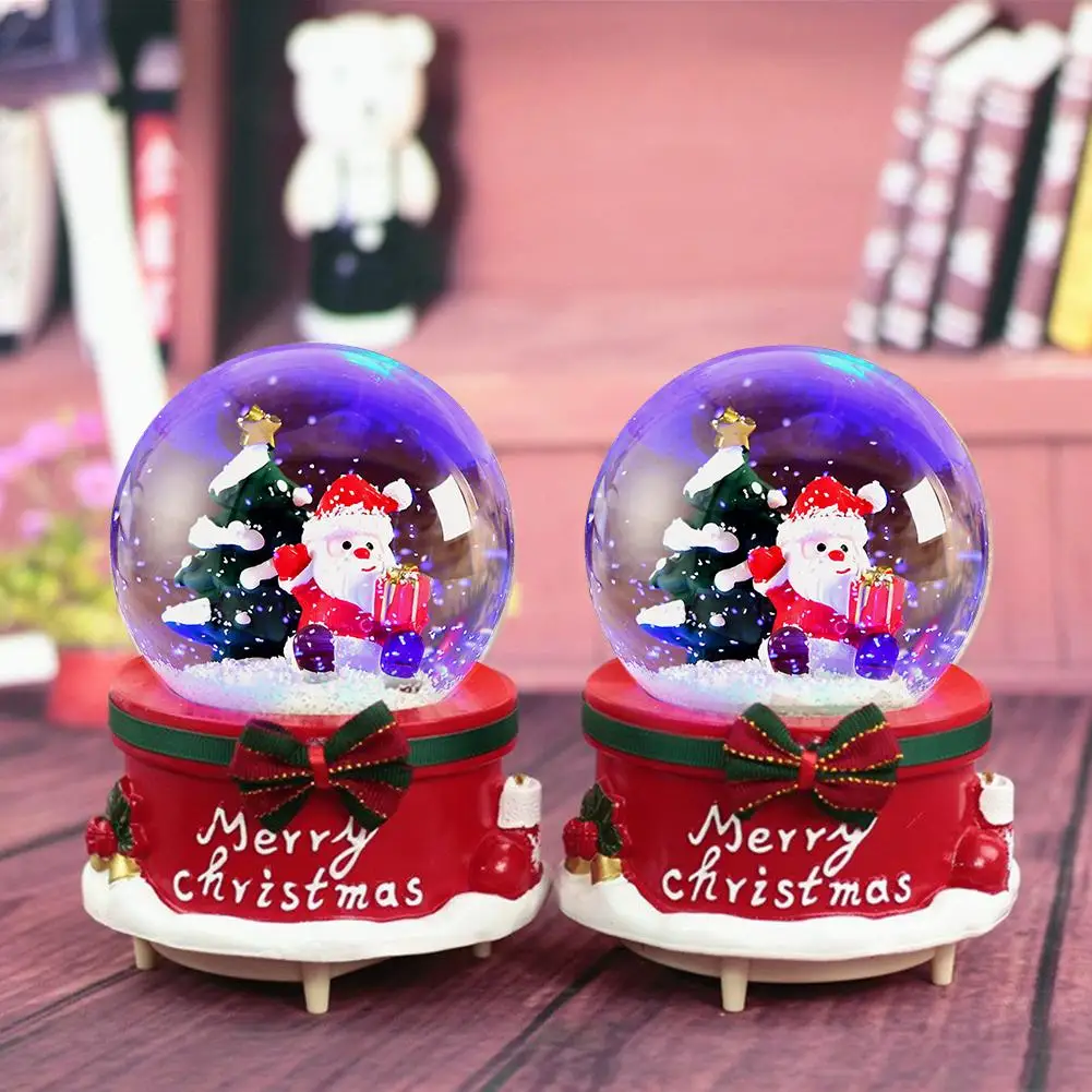 Снежные шары музыкальные с танцами снежинки ручной работы водный шар ремесла на День Благодарения День рождения Рождество год# D0