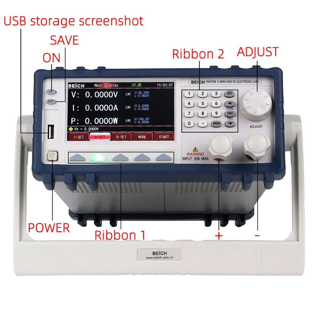 US $333.02 High Precision Programmable Dc Load Battery Tester CH9720C 300W 360V 30A CH9720B 150W DC Electronic Load