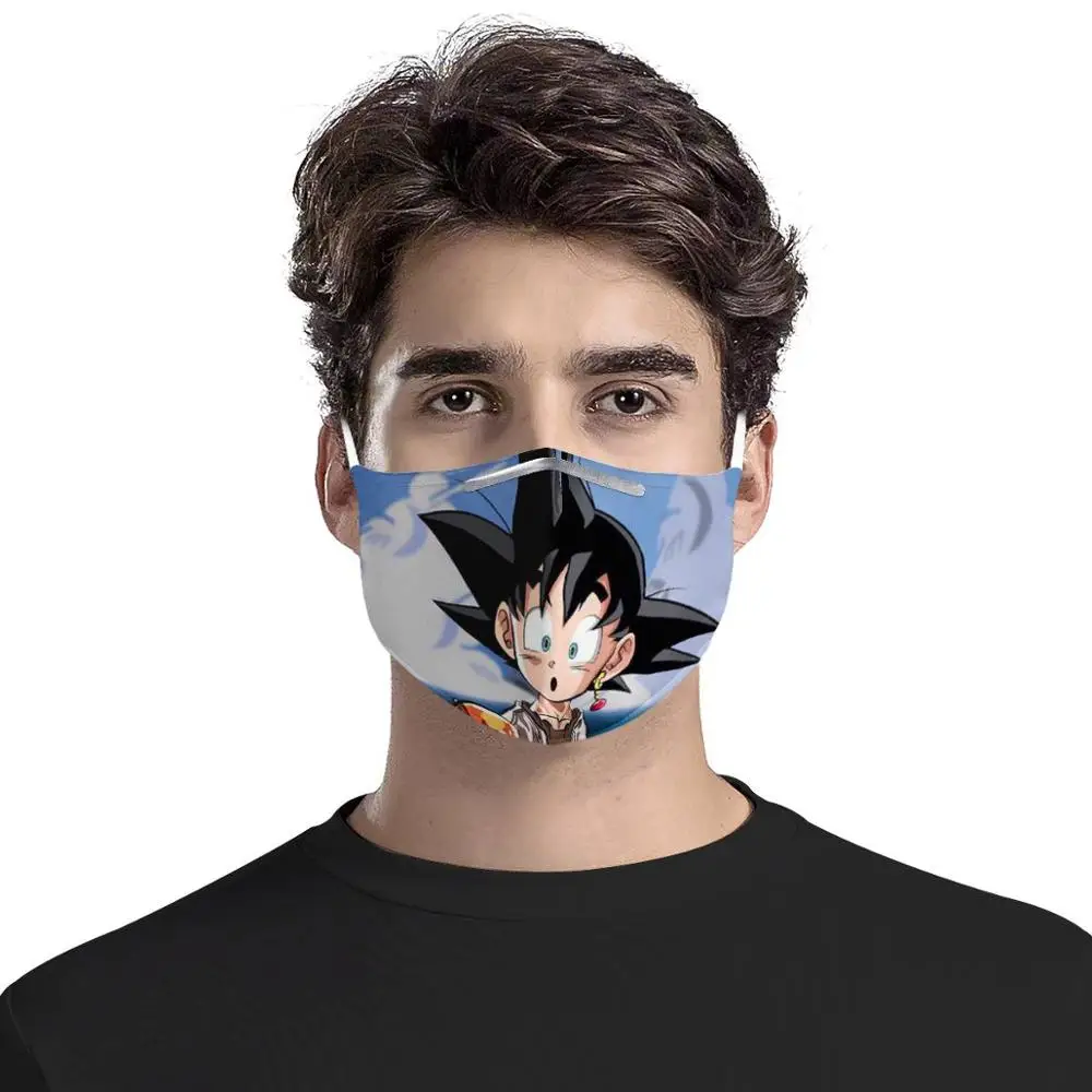 

Custom pattern Goku Masks Cosplay Dragon Ball Washable Reusable Comfortable Dust Windproof Mask Costumes Accessories