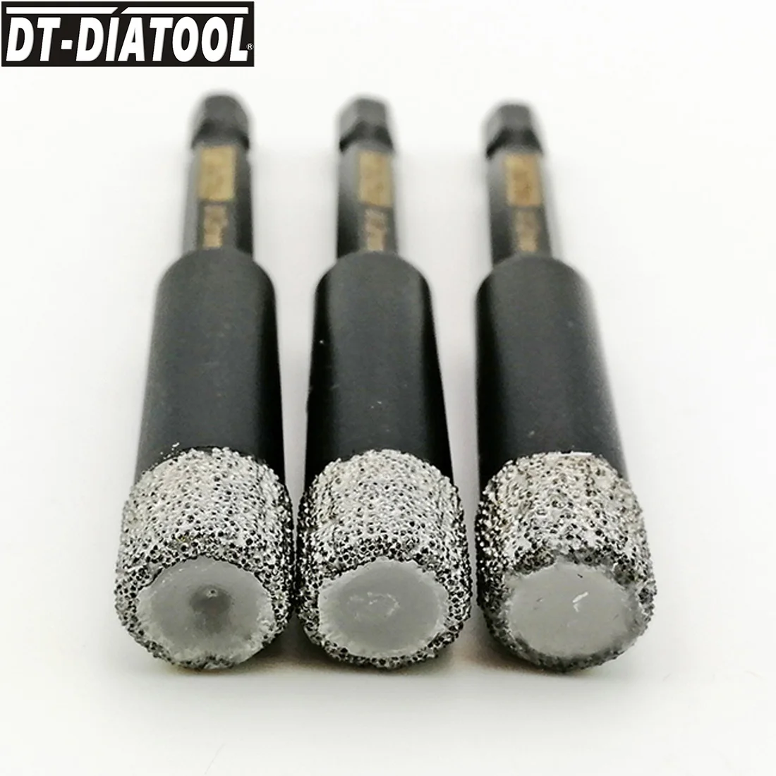 DT-DIATOOL 3 шт. диаметр 12 мм вакуумной пайки Quick-fit хвостовик алмазные сверла сухое Отверстие пила для гранита мраморной плитки керамический камень