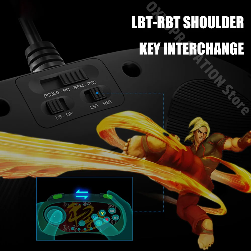 Original Betop BEITONG USB Wired Gamepad Arcade Fighting Joystick For Android TV ,For PC Computer, For PS3,For PS4,Game Control