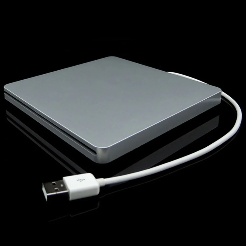 Laptop Type Suction Super Slim USB 2.0 Slot In External DVD Burner DVD-RW External Drives Box Enclosure Case