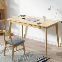 Bureau d'ordinateur en bois massif, bureau de maison Simple et pratique, bureau d'étude avec pieds, dortoir pour étudiants