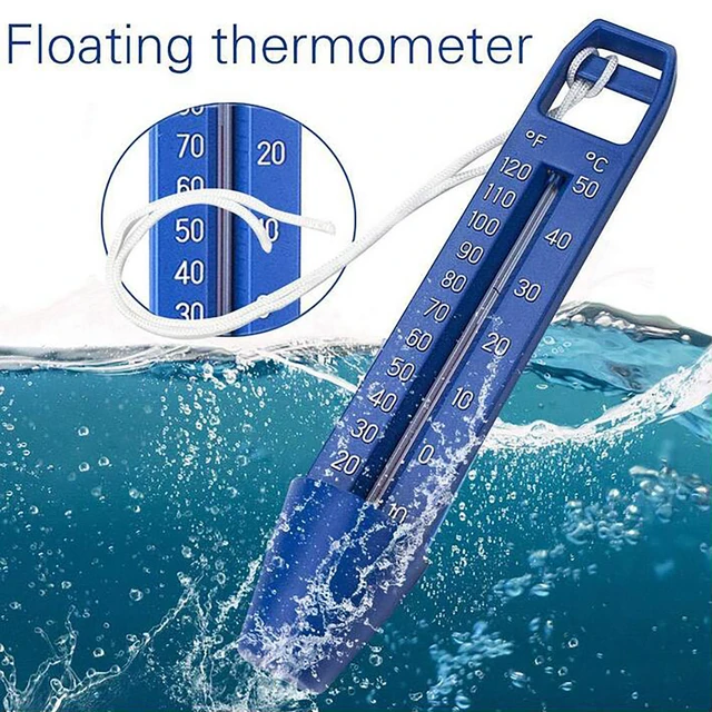 Grand thermomètre flottant pour piscine, Tube à essai de température de l' eau, pour piscines intérieures et extérieures, étang à poissons, Fahrenheit  & Celsius - AliExpress