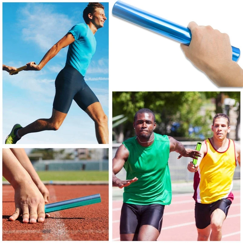 4 Pcs Aluminum Relay Batons Track And Field Athletics Tool Yellow 送料無料お