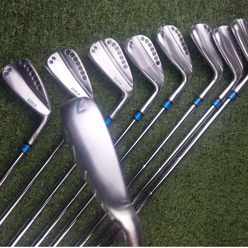 

Men's special 0311P GET2 silver clubs, 3-9, W, a group of 8, graphite and steel rods, with rod sleeve, free of freight