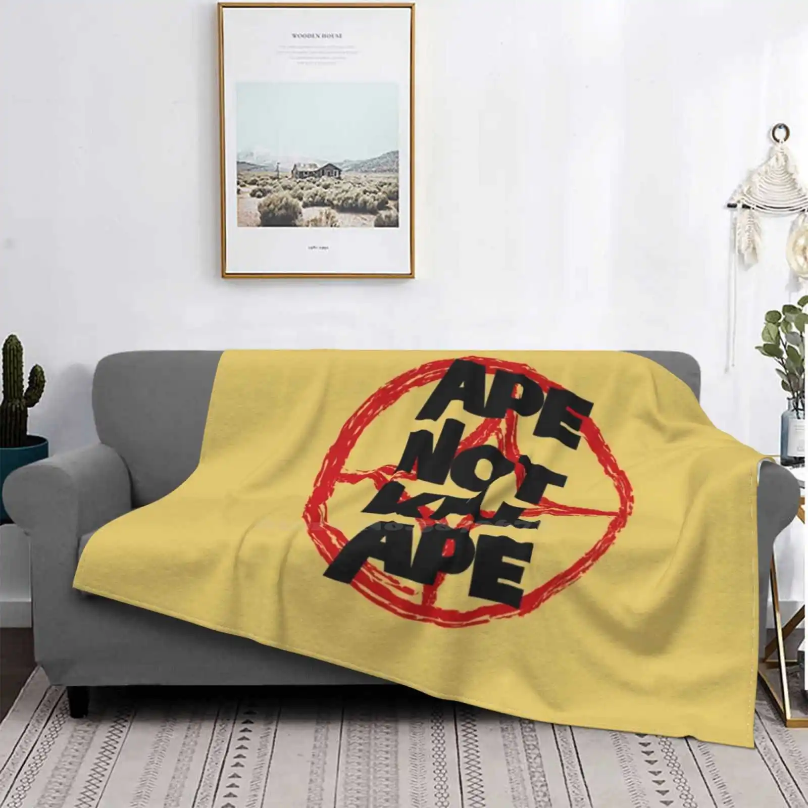 Тёплый фланелевый плед Ape Not Kill горячая Распродажа Printing High Qiality планета обезьяны