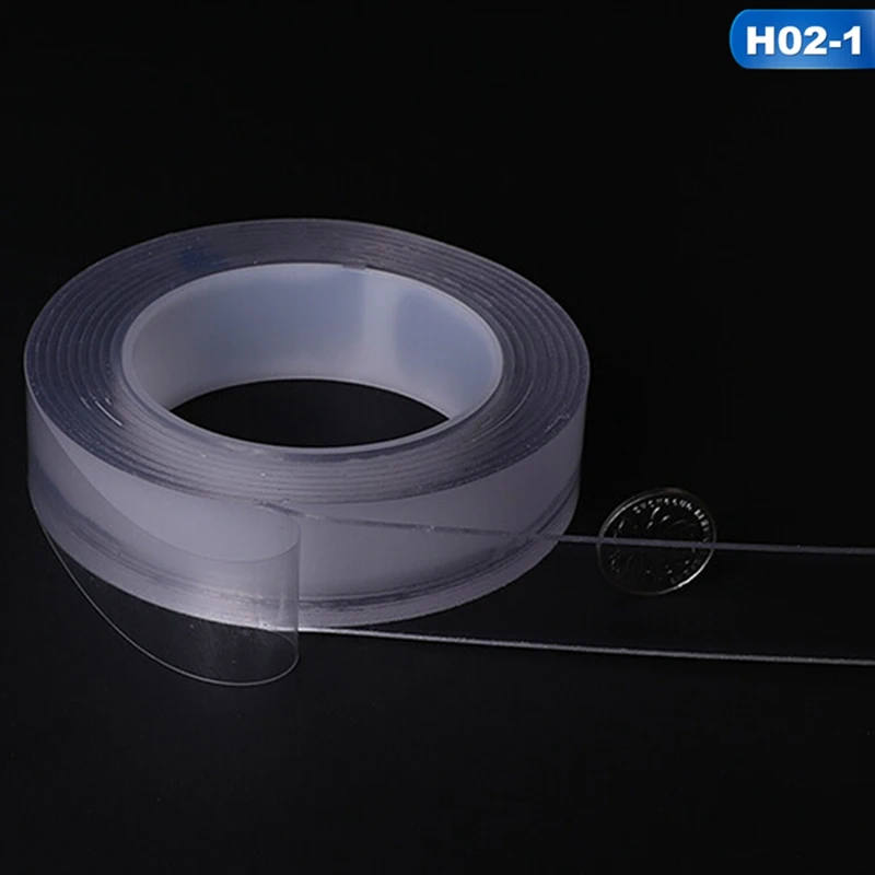 2-1-2mm X 3cm X 1m Многофункциональная двухсторонняя лента нано прозрачная без следа акриловая волшебная лента чистая повторно использовать водонепроницаемая клейкая лента - Цвет: 2-1-2mm X 3cm X 1m