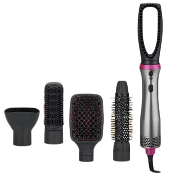 

Multifunctional Hair Dryer5in 1 Blow Dryer Round Brush Rotating Hot Air Brush Hairdryer with Air Nozzle