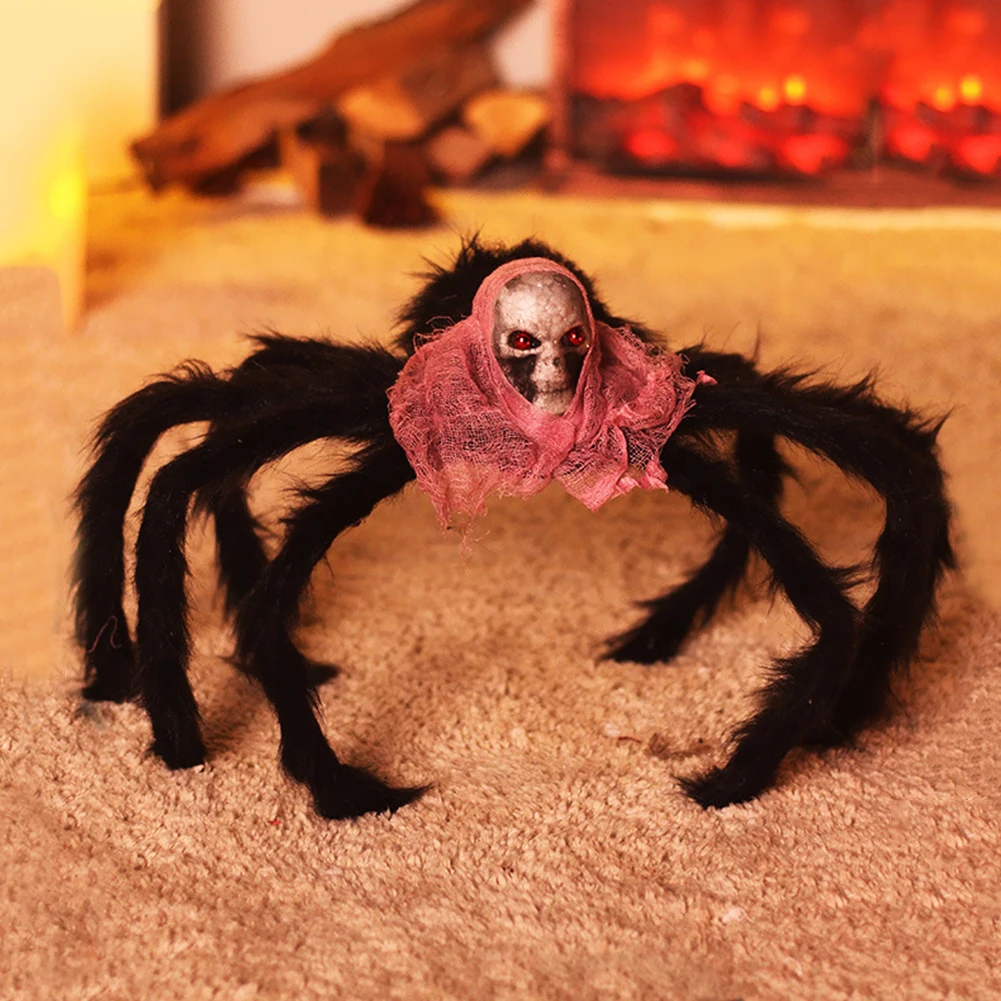 Animal Large Size Spider Funny Plush Toys Soft Dolls Haunted Theme Party 50cm 